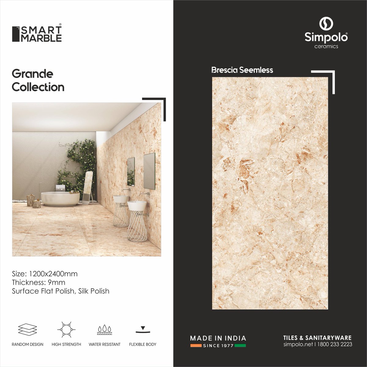 simpoloceramics's tweet photo. One of our highly appreciated marble designs of the
#grandecollection, 'Brescia Seemless' is a visual treat. It capable of providing an elegant warmth to your dream spaces.
#marblefloors #marbletiles #architecture #interiordesigner #homedecor #simpolo #simpoloceramics https://t.co/hSuZeVx4vu