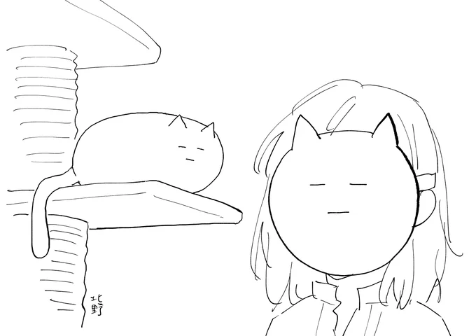 猫のお面をつけている、というキャラがいたのですが(いつもの猫をベースに描いたらダメなんだろうな)と思ってちゃんとしました。弁える北野。 