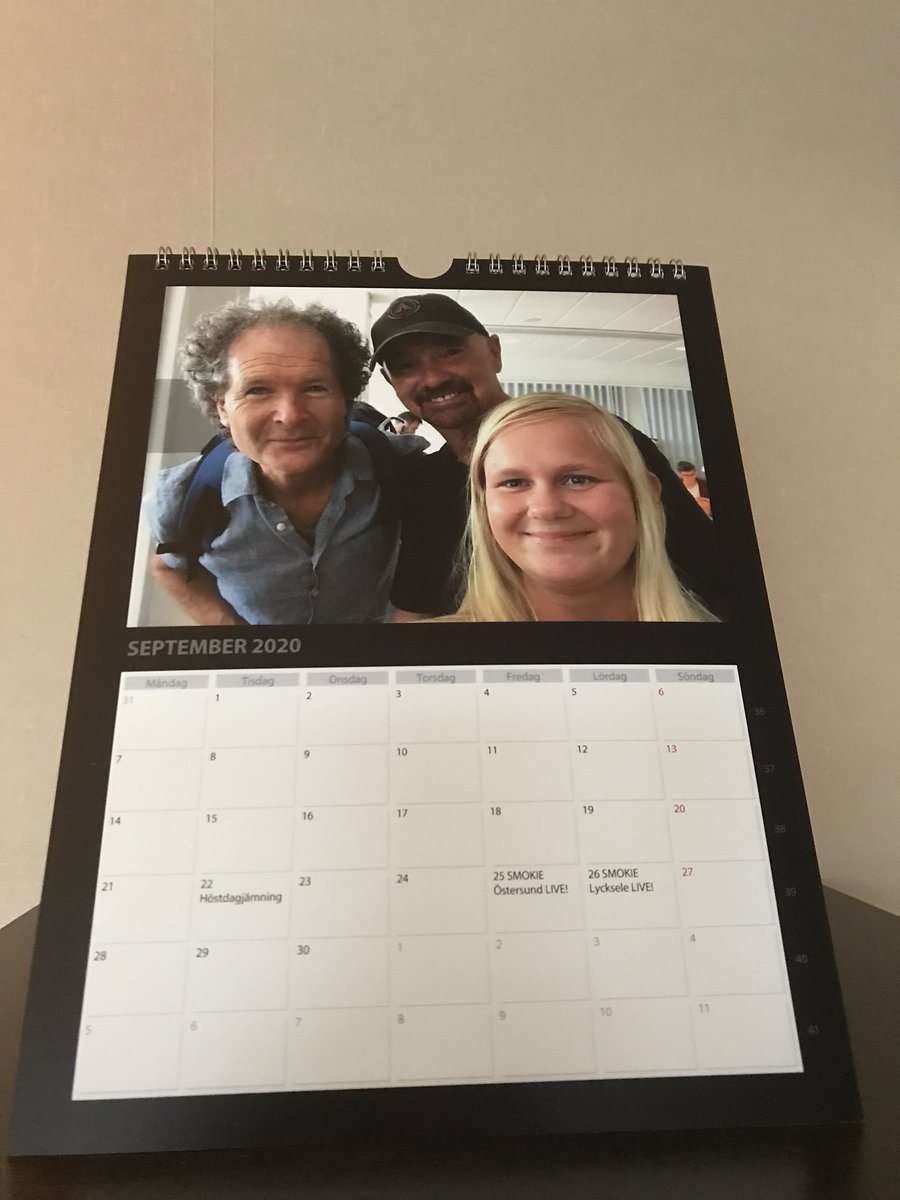 LottaMedling's tweet photo. SMOKIE~September i min Smokie~kalender!😃😍👍🇸🇪💝🎉🎤🎸🏤🥁🎹🎊💖 @Smokie_music #MickMcConnell #MikeCraft #TerryUttley #StevePinnell @MartinBullard #smokiefan https://t.co/lE1GqzNS7Y