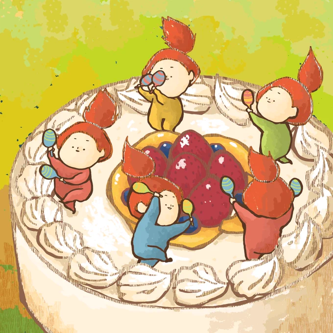 ズンチャカズンチャカ♫
キャンドルの舞

#イラスト 