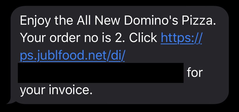 ardandekar04's tweet photo. Props to dominos for sending these messages once orders get placed. Feels good that i am not the only one getting fat. https://t.co/s2QSZDsDEJ