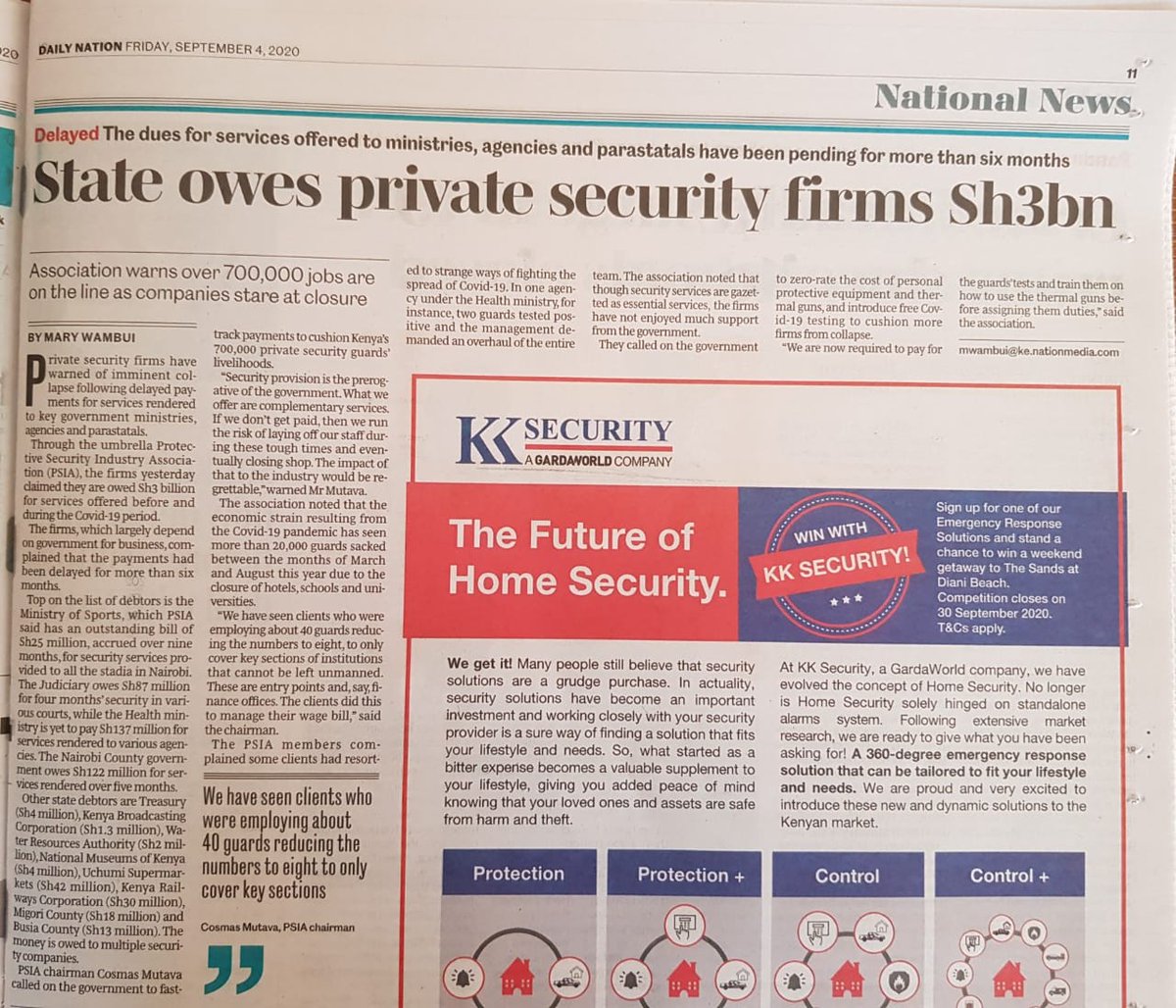 SecurityPsia's tweet image. In today's Nation pg11