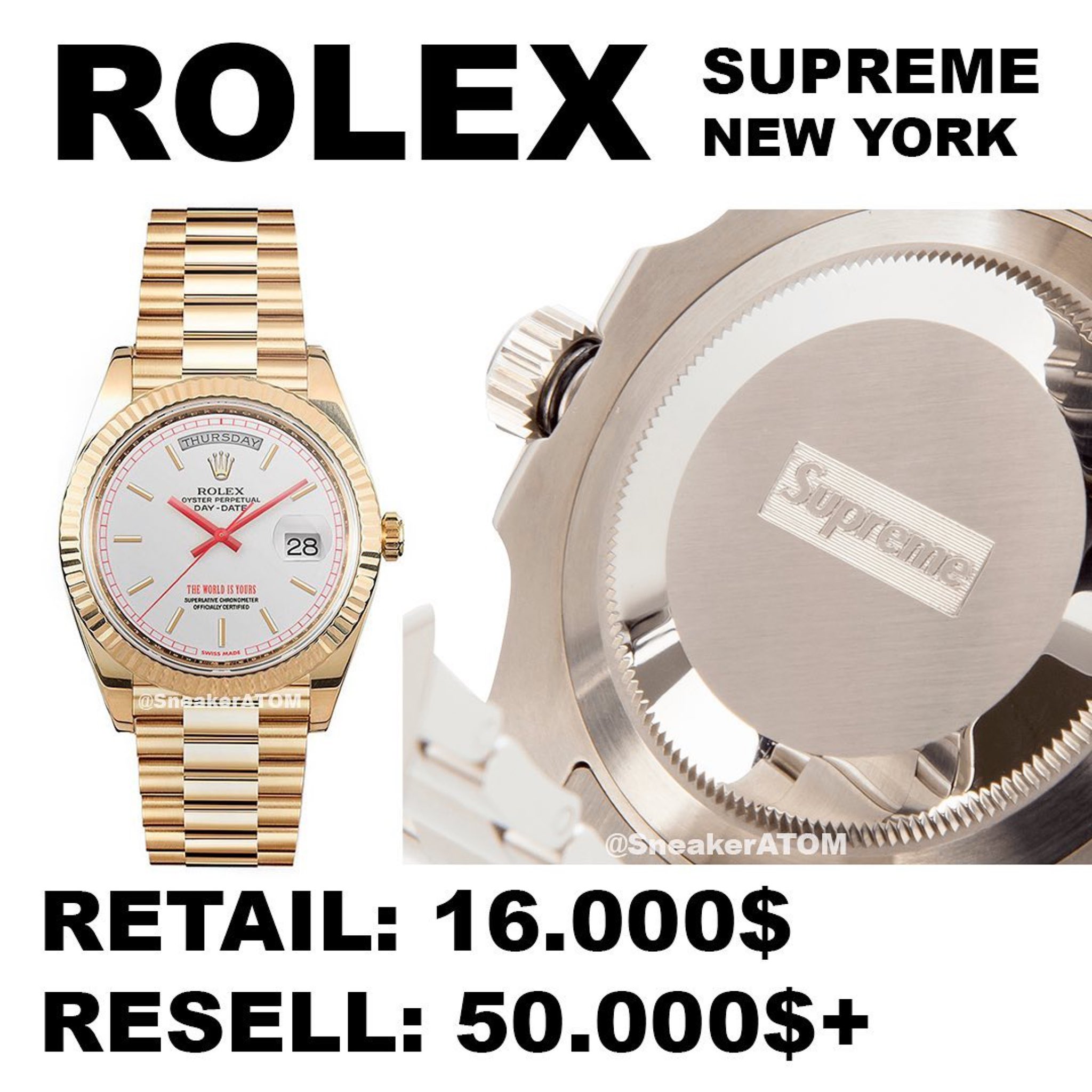 Supreme rolex sale