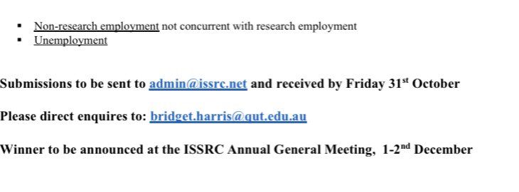 RuCrimSociety's tweet photo. ISSRC are delighted to announce an award for #ECRs Early Career Researchers: ‘The Joseph F. Donnermeyer New Scholar Award’

We are keen to recognise your incredible #rural #criminology work and acknowledge career interruptions (see info for details)

Open now, closes 30th October https://t.co/pRJ2fGumlw