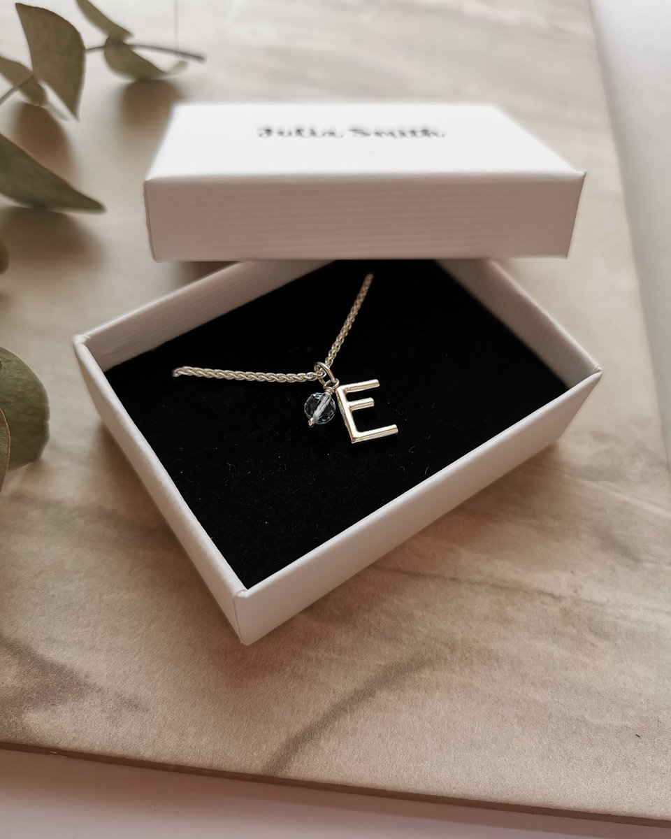 E is for... A special little initial necklace here with a fancy cut topaz for a November birthday 💙