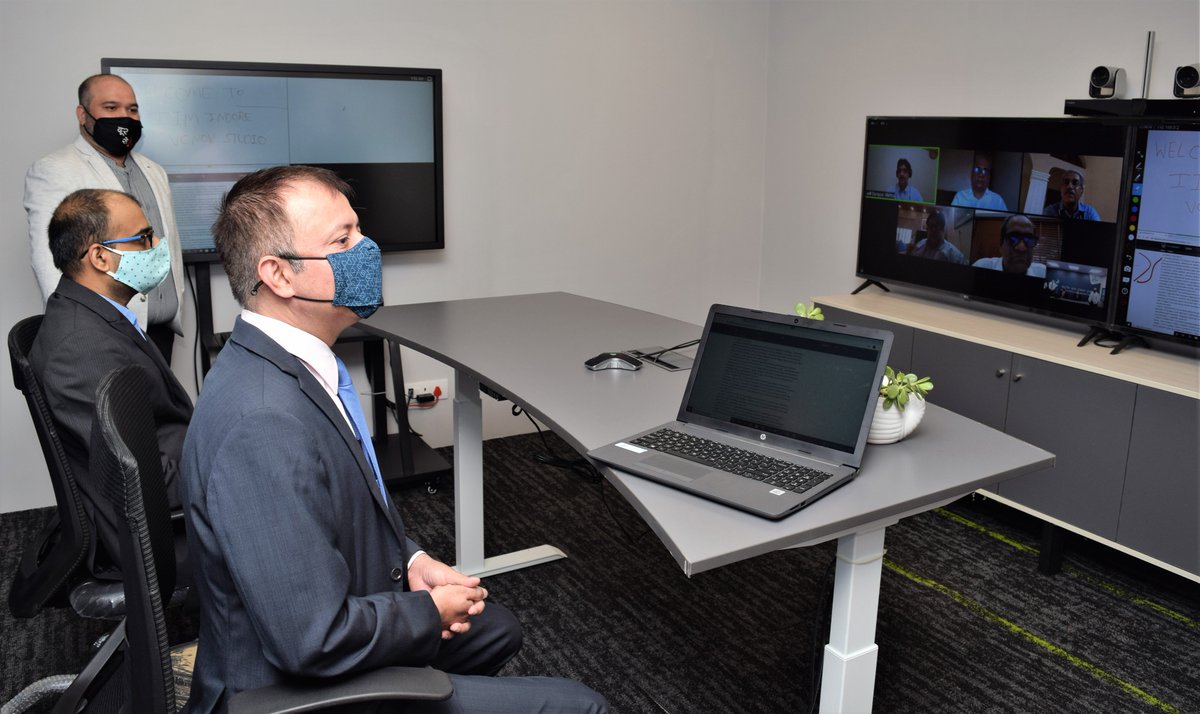 IIM_I's tweet photo. #IIMIOnline: Unlike other #online or #elearning platform, this #VCNow studio is designed on the ‘Philosophy of Not Changing the Paradigm of Teaching for Faculty nor Learning for the Students’. This helps the faculty to teach like they teach in a physical classroom.
#VLPE #IIMI https://t.co/NfRSH7Txb3