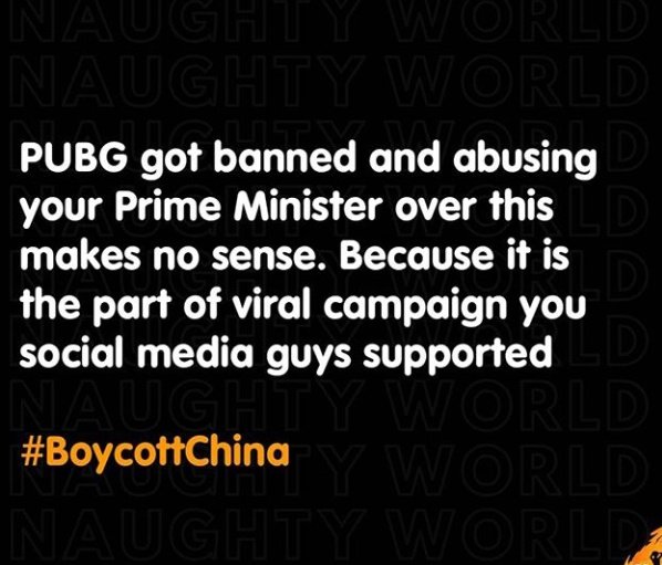 imshweta25's tweet photo. Support PM Narendra modi  , why getting mad at a stupid game like PUBG . It is not going to take your responsibility for lifetime! 
#standfornation 
#PUBGBANNED 
#BoycottChina https://t.co/THgmVOFdF6