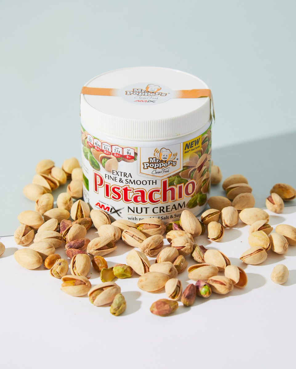AmixOfficial_'s tweet photo. De-li-cio-sa! No se nos ocurre una palabra que pueda definir mejor a nuestra Pistachio Nut Cream de Mr Popper's. 

Hecha a base de pistachos sin cáscara y molidos, es ideal para usar en tus recetas favoritas o para ser untada! https://t.co/PfQECEMZmb