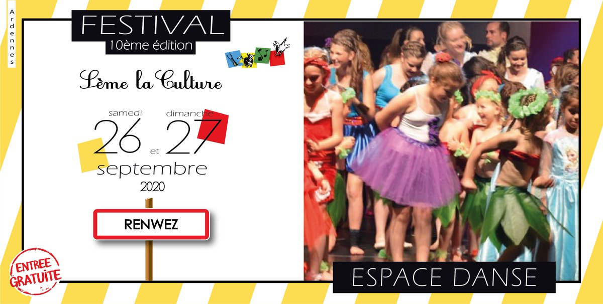 SemeLaCulture's tweet photo. [UN JOUR, UN ARTISTE]

📆 Plus que 24 jours avant le festival
Aujourd'hui, on vous présente Espace Danse de Renwez
 !

Vous pourrez les retrouver en spectacle sur la ferme de Renwez à partir de 16h00 !

👉 On compte sur vous 
Plus d'infos sur : https://t.co/GL80OBdzUj https://t.co/i5r5BbbYMD
