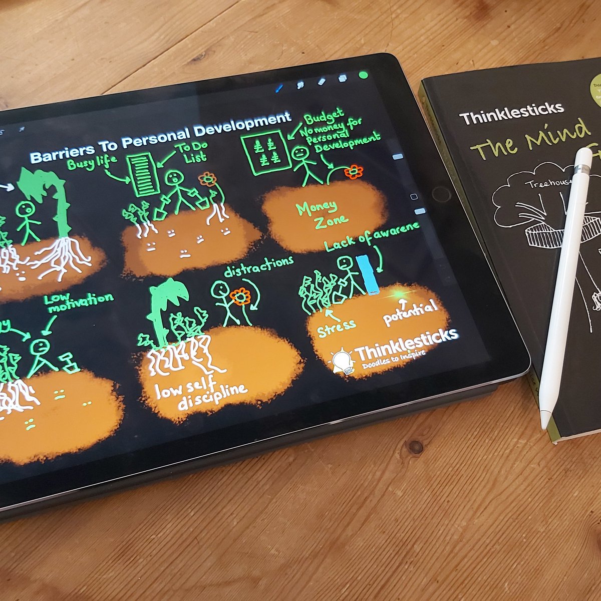 THINKLESTICKS's tweet image. Working on new Thinklesticks for upcoming presentations. What are the barriers to Personal Development? #personaldevelopment #drawitout