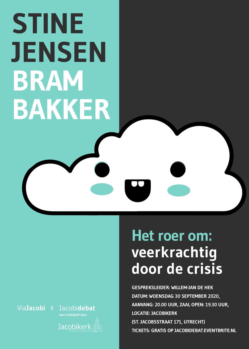 Jacobidebat's tweet photo. Ondanks 'het nieuwe normaal' willen we veerkrachtig verder! Maar kan dat wel? Een nieuw debat gloort, en wel op 30 september tussen filosofe Stine Jensen en psychiater
Bram Bakker in de @jacobikerk. Veilig erbij zijn? Bezoek https://t.co/sGNWpKDScK! Welkom (terug)! @DeViaJacobi https://t.co/qiKEbfrqHS