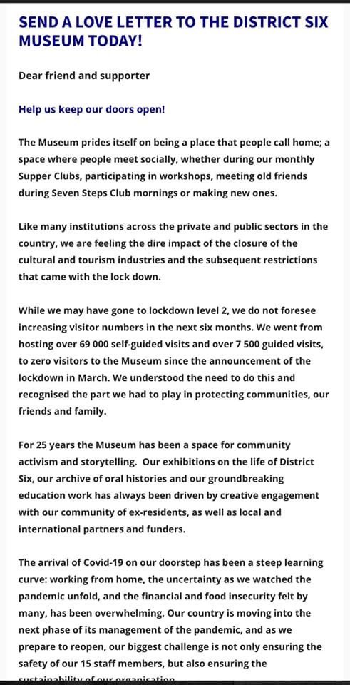 wtqpod's tweet photo. Help keep D6 Museum open!! They are at risk of closing due to Covid. https://t.co/bnRcrishBZ