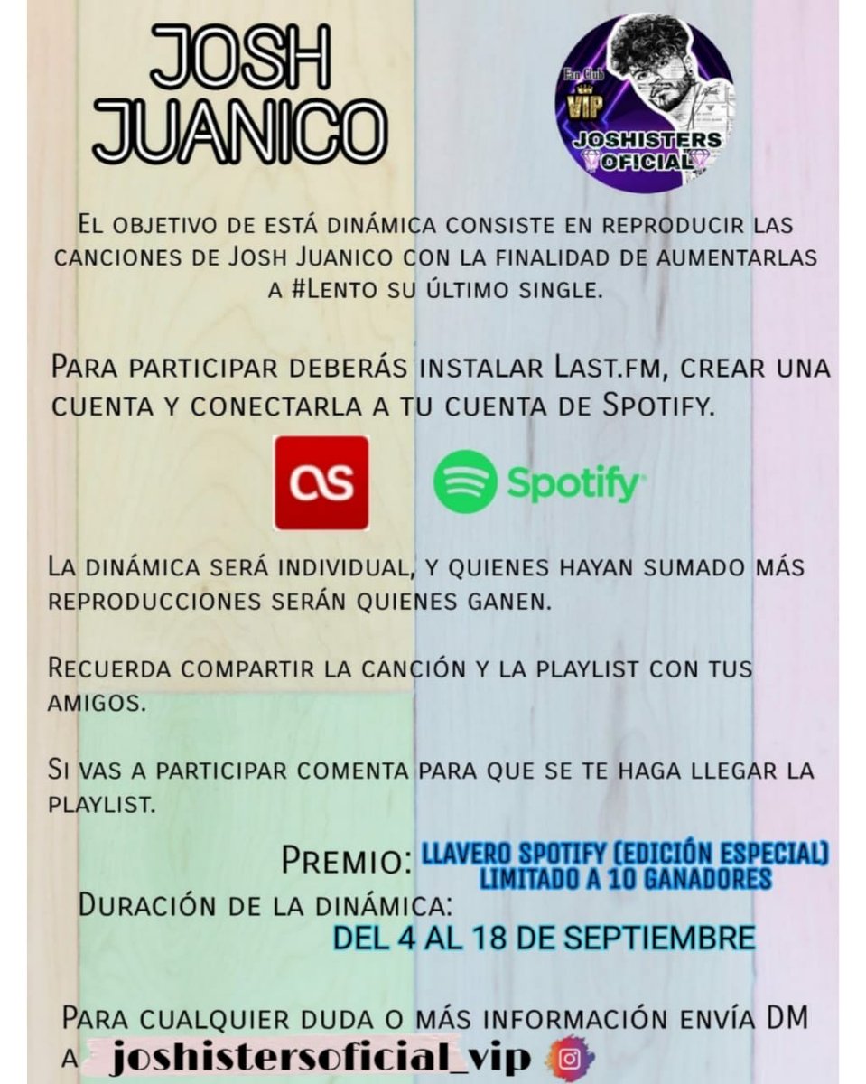 JoshistersFCO's tweet photo. Gana un llavero edición especial de #LENTO!! 
Sigue las indicaciones en la imagen y participa!! 😍
Playlist:
https://t.co/i7tI4iIpO6
PUNTOS IMPORTANTES: 
*EN LAST FM SE REGISTRA CUANDO ESCUCHASTE LA CANCIÓN COMPLETA!! 
*DEBES COMPARTIRNOS EL LINK DE TU PERFIL DE LAST FM. https://t.co/Ko3Pwm27b0