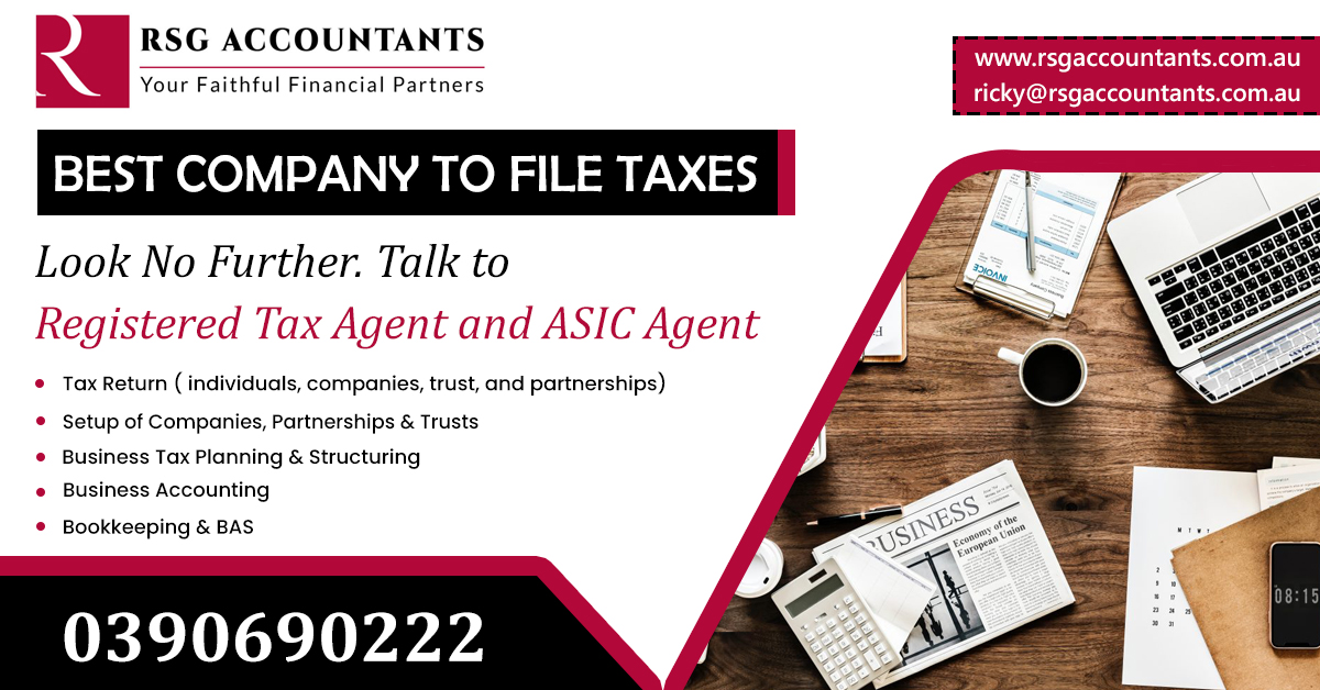 RsgAccountants's tweet photo. Best Company to File Taxes
With the best accountants available, RSG Accountants organize the preparation and lodgement of income tax returns, for individuals and all types of business entities, Visit: https://t.co/EccO1tpbAb 
#TaxAgent #Tax #AccountingandBookkeeping #Accountants https://t.co/aw0pBzkswP
