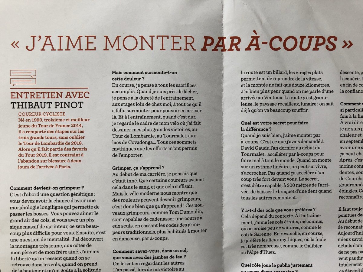 Eric Fottorino On Twitter Comment Grimper Un Col Comment Le Descendre Thibautpinot Grimpe Par A Coups Et Aime Cet Effort Solitaire Du Grimpeur Romainbardet Trouve Qu Il Pourrait Descendre Encore Plus Vite
