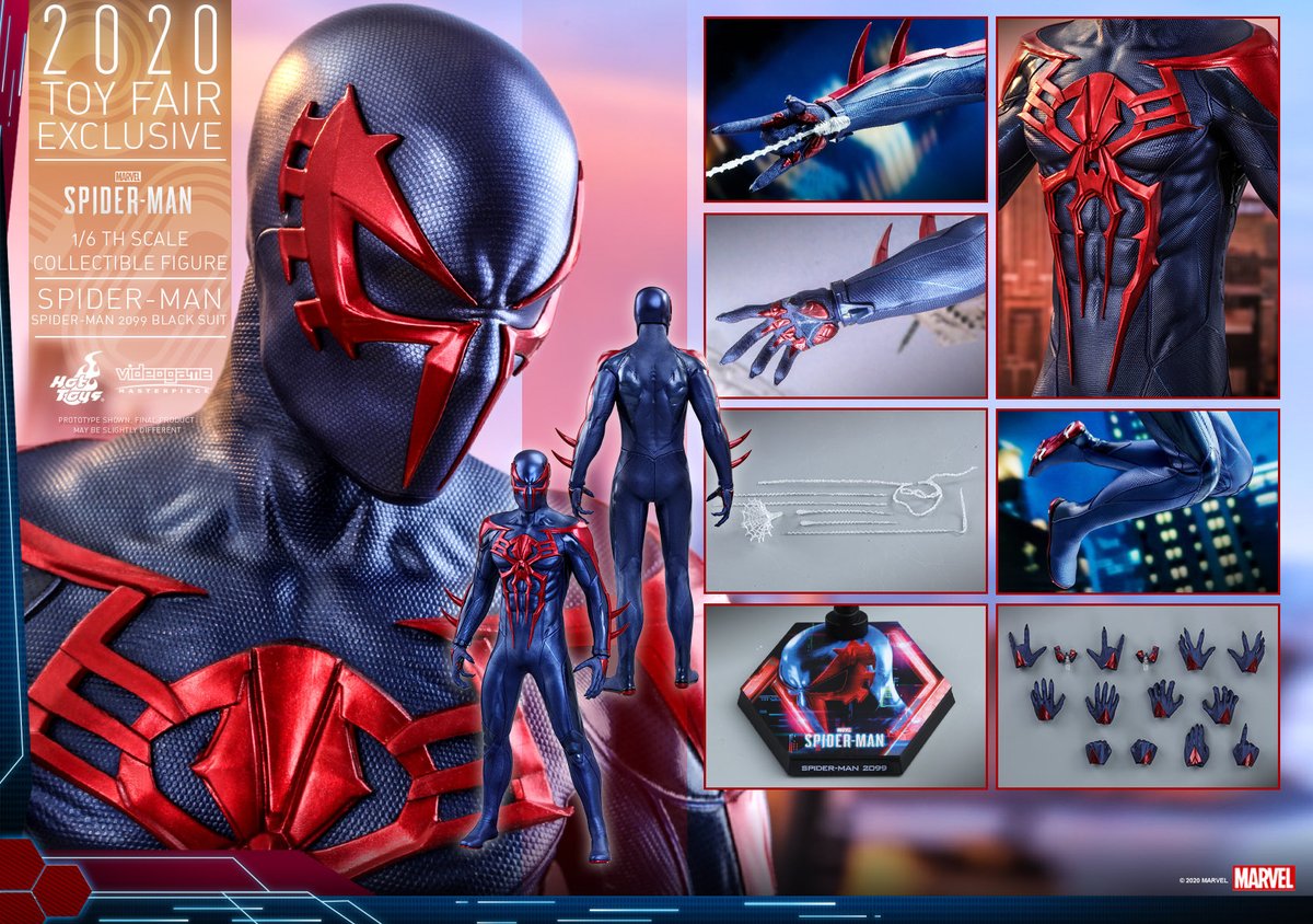 ホットトイズ スパイダｰマン(スパイダｰマン2099ブラック・スｰツ版) 1/6