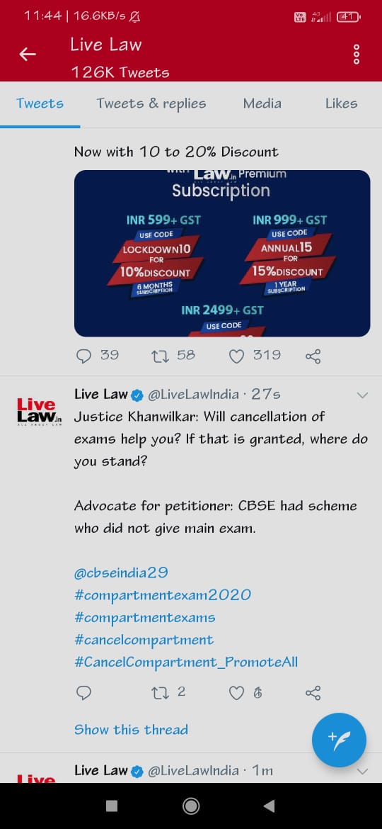 ShaktiP26117320's tweet photo. Major relief in #CancelCompartment matter. The Supreme court asked the advocate for the CBSE to file a reply and state as to why examinations cannot be cancelled.
I was appearing for the students and it was argued by me that the decision of conducting exams is arbitrary. https://t.co/oiMFjtlK7M