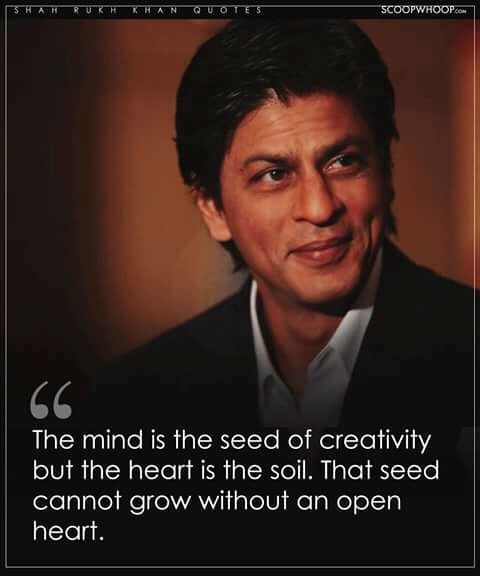 Tere_Bin_Ss's tweet photo. 'The mind is the seed of creativity but the heart is the soil, that seed cannot grow without an open heart ! -: SRK
Our idol gives us lots of life lesson,that's why no one like him,his heart is exquisite & pure__💜
#SRK #happiness #lovablewords
#FridayMotivation https://t.co/jS3K9wVhiy