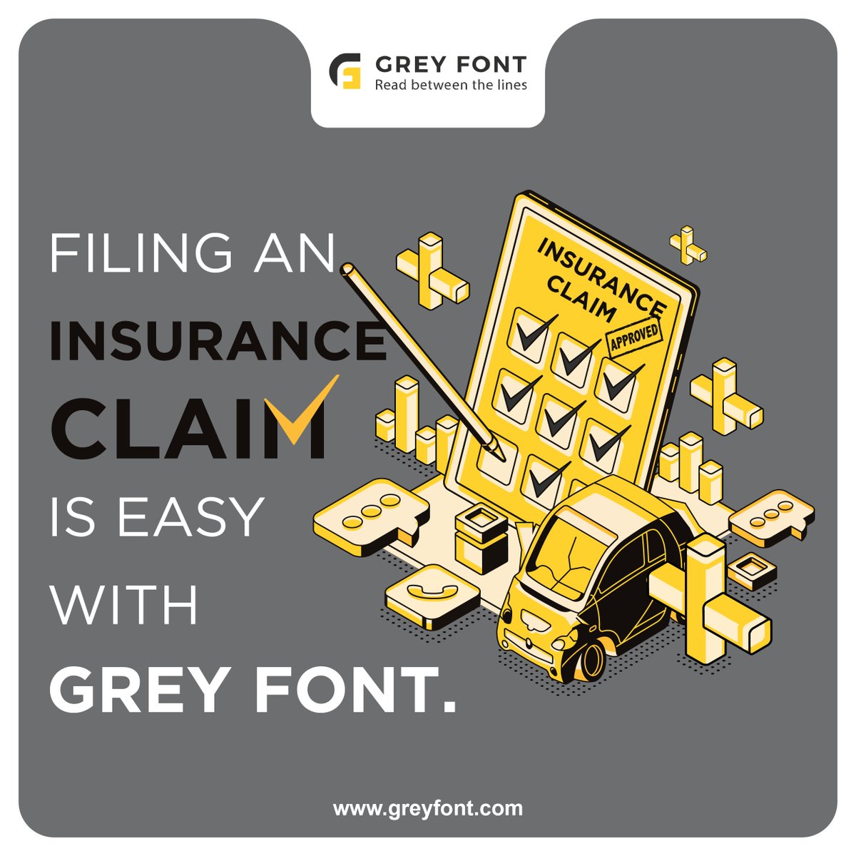 Grey_Font1's tweet photo. Filing an #insurance claim may involve a few different steps but with the help of Grey Font, you will be able to navigate the claims process effectively and efficiently.
To explore more visit- https://t.co/HWUTVHl48k
#Insurance #insuranceclaim #bestprocess #Greyfont #bankingtech https://t.co/Xde5nJNwMd