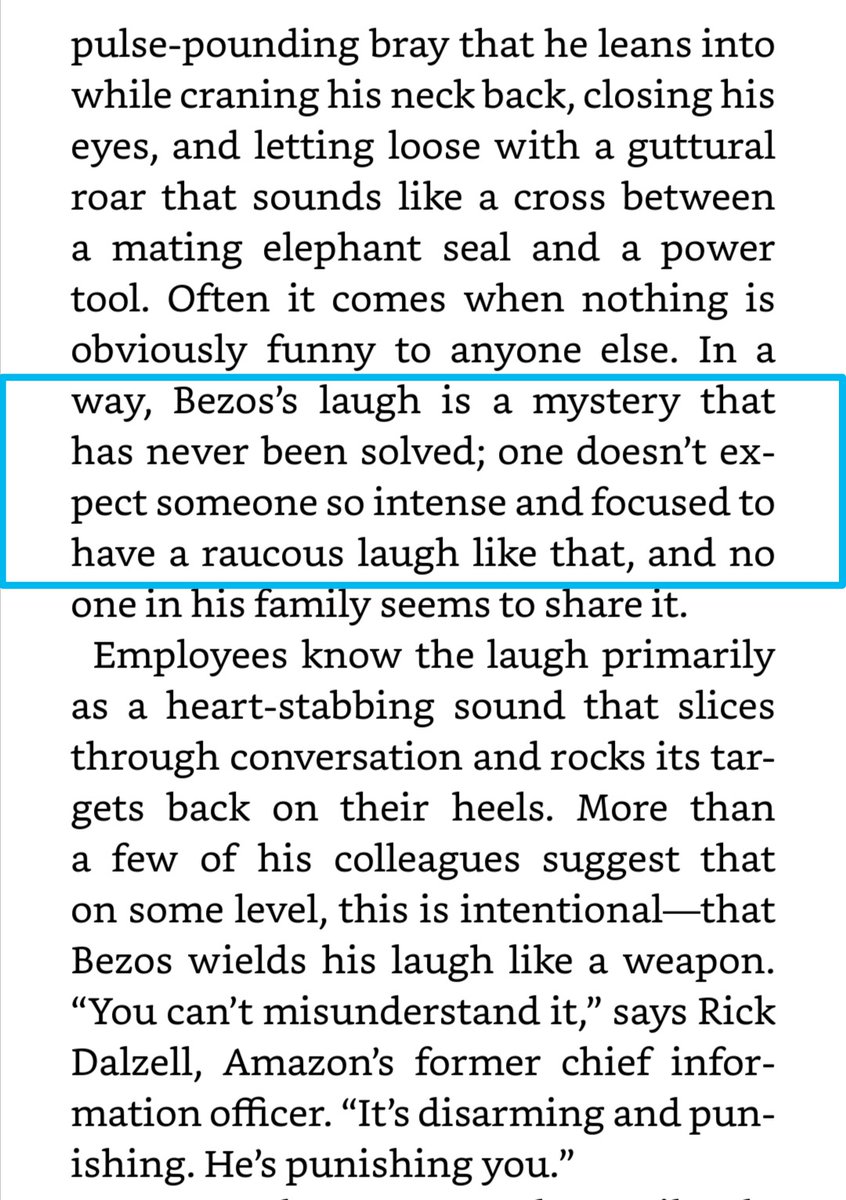 Mittermaniac's tweet photo. Jeff Bezos' laugh that "comes when nothing is obviously funny to anyone else". 👇🏻 #TheEverythingStore https://t.co/6Z5bpUWGvd
