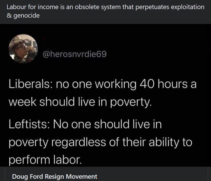 Bmore_Creative's tweet photo. @sweeneykitkat @PatrickJDohert4 @fordnation Labour for income is an obsolete system that perpetuates exploitation & genocide - #DougFordResignMovement #politics #LiberalConservative #JustinTrudeauResign https://t.co/L4vS4x7pQR