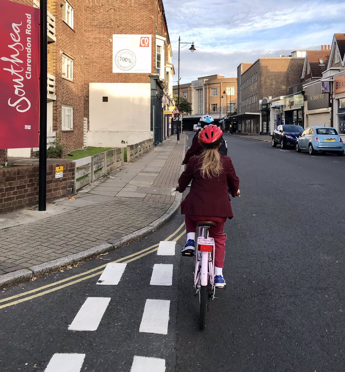 The school run by bike: a first for us! #ActiveSchoolTravel #TravelSafely #Southsea #Portsmouth #BackToSchool2020