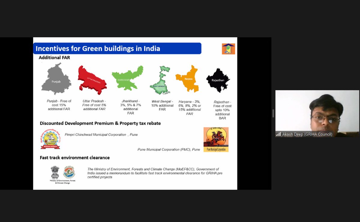 _urbanmatters's tweet photo. Mr. Akash Deep from @GRIHACouncil elaborating on incentives for #greenbuildings across various states - at the #SunrefIndia developers training programme
@sunref_afd @NhbIndia @RaviP2010 @AlankritaSoni @AshuGupta86 https://t.co/9mq4XLgRnA
