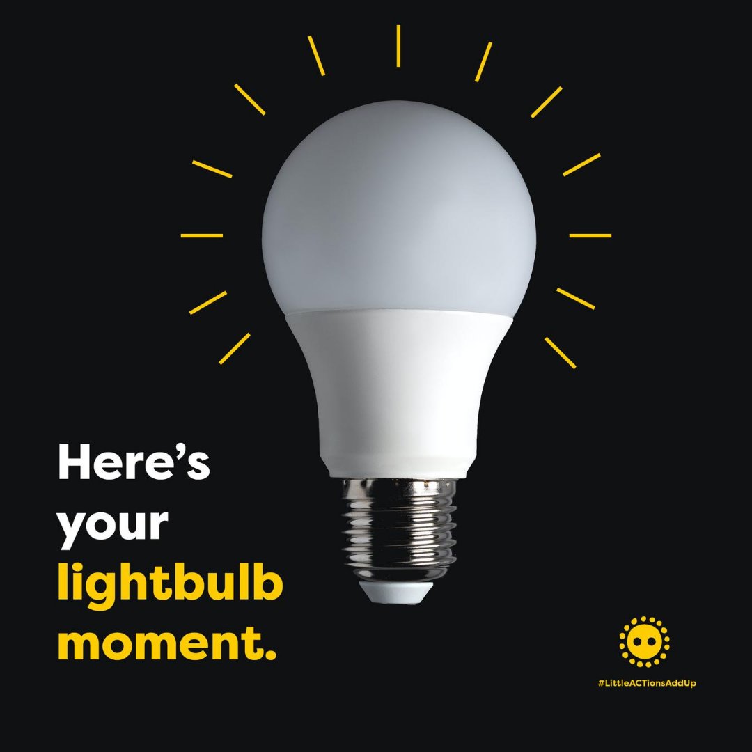 unplugke's tweet photo. Invest in LED energy-saving bulbs. Seriously. They are brighter, last longer, and don’t use anywhere near as much as the old-style filament type that existed when Thomas Edison was around. Get more, save more, bump into furniture less. 😜#LittleACTionsAddUp #energyefficiency https://t.co/lXlLiA5BDC