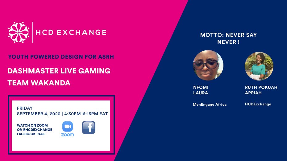 HcdXchange's tweet photo. Join our youth leadership hub associates today for a live gaming session of #DASHMASTER, our game that helps you learn more about sexual health.
Join on Zoom using the link below or join the livestream on the HCDExchange Facebook page.
https://t.co/lsCiYwX4ck #DASHMASTER https://t.co/UlpNJqfu5W