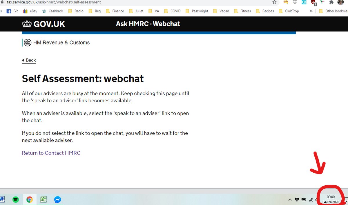 hm revenue webchat