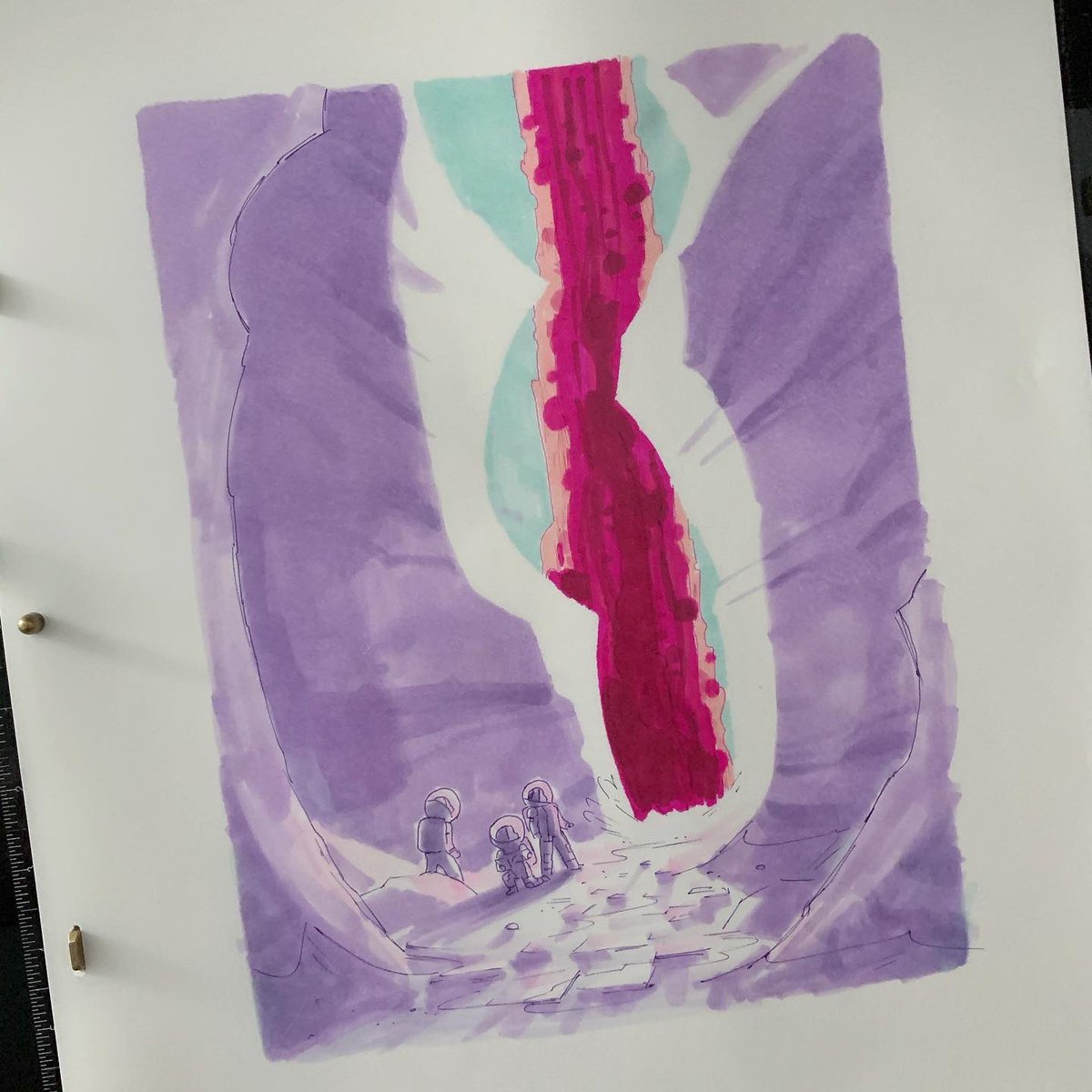 redherringdraws's tweet image. Day 3

Oomph I’m so out of practice with the markers, hahaha

This is one of those times where I like the earlier sketch better

#90daysofscifi 
#chartpak
#copic
#blackwing