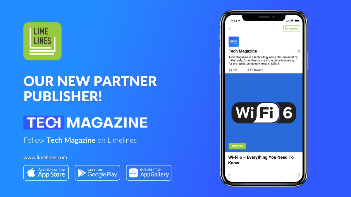 LimelinesMENA's tweet photo. Follow 'Tech Magazine' our latest partner to immerse yourself in the latest tech stories, reviews, and insights from all over the MENA region.
https://t.co/ZjmCVkTtyD
@TechMGZN
#Limelines #MENA #TechMagazine #Publisher https://t.co/f2euFU1uLC