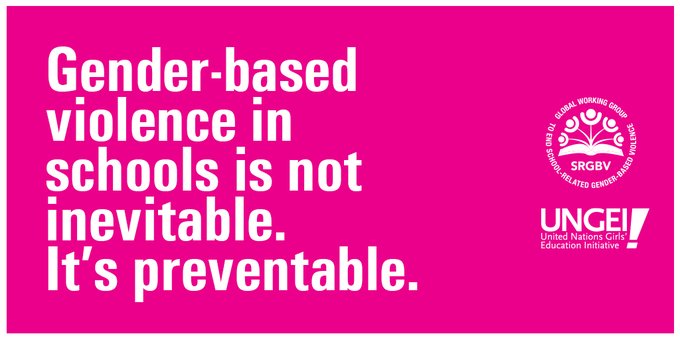 Gender-based violence in and around schools destroys the lives of millions. It is not inevitable. It’s preventable. 

🛑 We can, and we must, take action to #EndSRGBV.