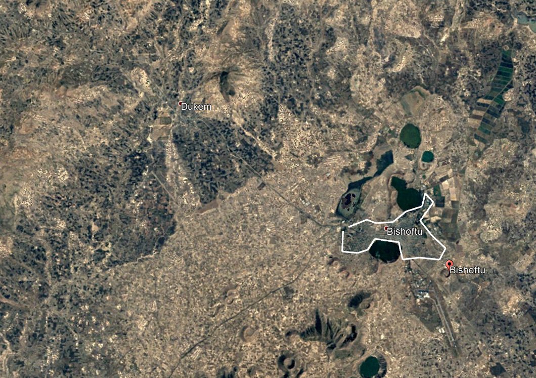 This is Bishoftu and Dukem growth from '86 to 2020. Dukem went from not visible on the map to merging with Bishoftu. Please note, no political unrest because of growth.