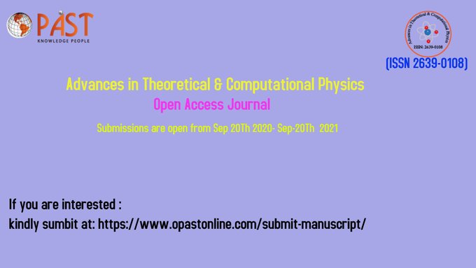 OpastPublishing's tweet photo. submit #Manuscript: https://t.co/M3sc72qL4T
#Physics #Electromagnetic_Waves, #Microscopy, #Optics, #Lasers #Molecular_Physics, #Fluid_Dynamics, #Plasma, #Nanomaterials, #Graphene, #Fullerenes, #Semiconductors
Visit: https://t.co/g1K4C3zzjI https://t.co/4hTIxaZamO