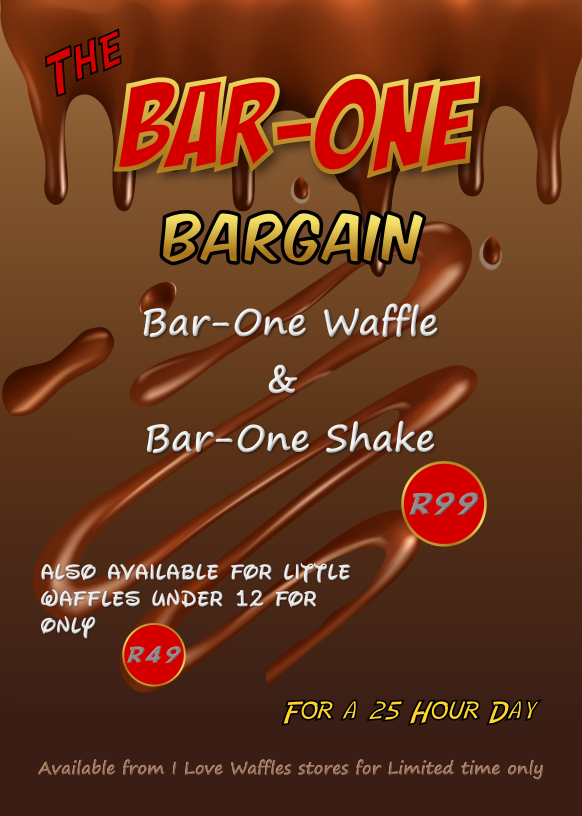 ilovewafflessa's tweet photo. New Bar-One Bargain available at I Love Waffles! 
Bar-One Waffle &amp; Bar-One Shake

#ILoveWafflesSA #ilovewaffles #waffles #lovewaffles #wafflesofcapetown #CapeTownwaffles #SimonsTown #simonstowneats #BarOne #BarOnewaffle #BarOneShake #BarOneBargain #chocolateygoodness #25hourday https://t.co/DFoQCwDPrc