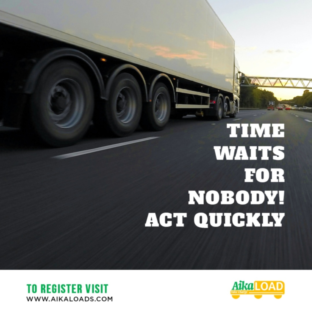 aikaload's tweet photo. What are you waiting for? 
Why not get started now?
Time is Money.
Sign up for easy connect with Aika.

#truckowners #trucks #loads #freight #logistics #delivery #loadboards #vans #loadowner https://t.co/0t1rSCUhz2