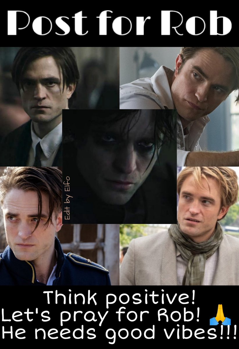 MovieRobPattins's tweet photo. #PostforRob 1/2
Think positive!
Let's #PrayForRob!
He needs good vibes!!!
It was a shock and I am still in shock. I pray for him and cross my fingers. Get well soon, #RobertPattinson!!!
more @
https://t.co/nnmRaWzwvZ https://t.co/z8UjKPNvFm