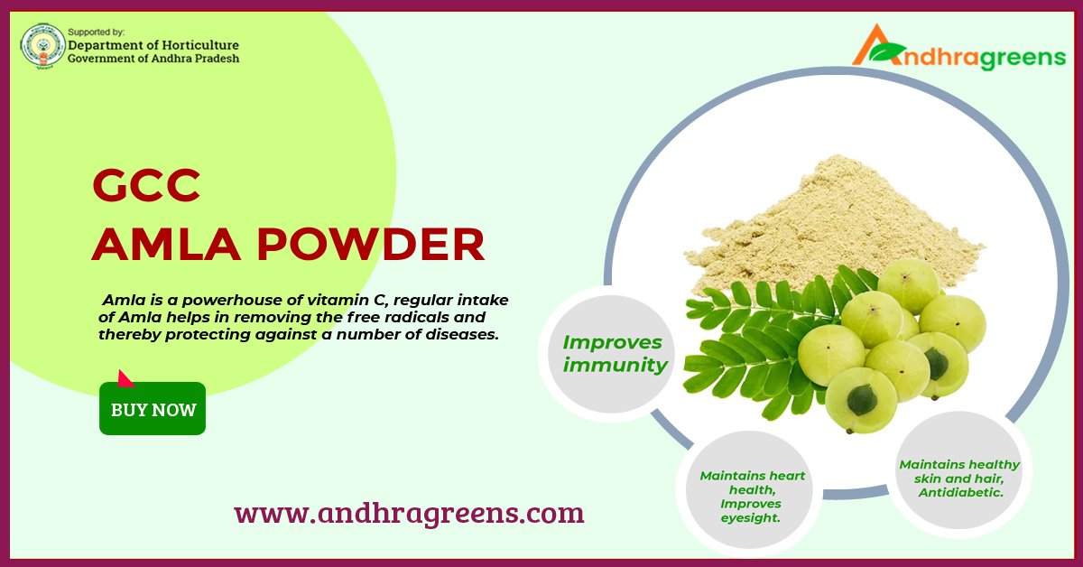 #GCC #AmlaPowder 
➡supported by Department of Horticulture Govt. of #AndhraPradesh.
👉 For ordering Visit: andhragreens.com/p/c/gcc-amla-p…
➡Don't delay, ORDER TODAY and give your helping hand to #girijans & #farmers #livelihood.

#medicinal #immunity #FridayThoughts #weekendthoughts