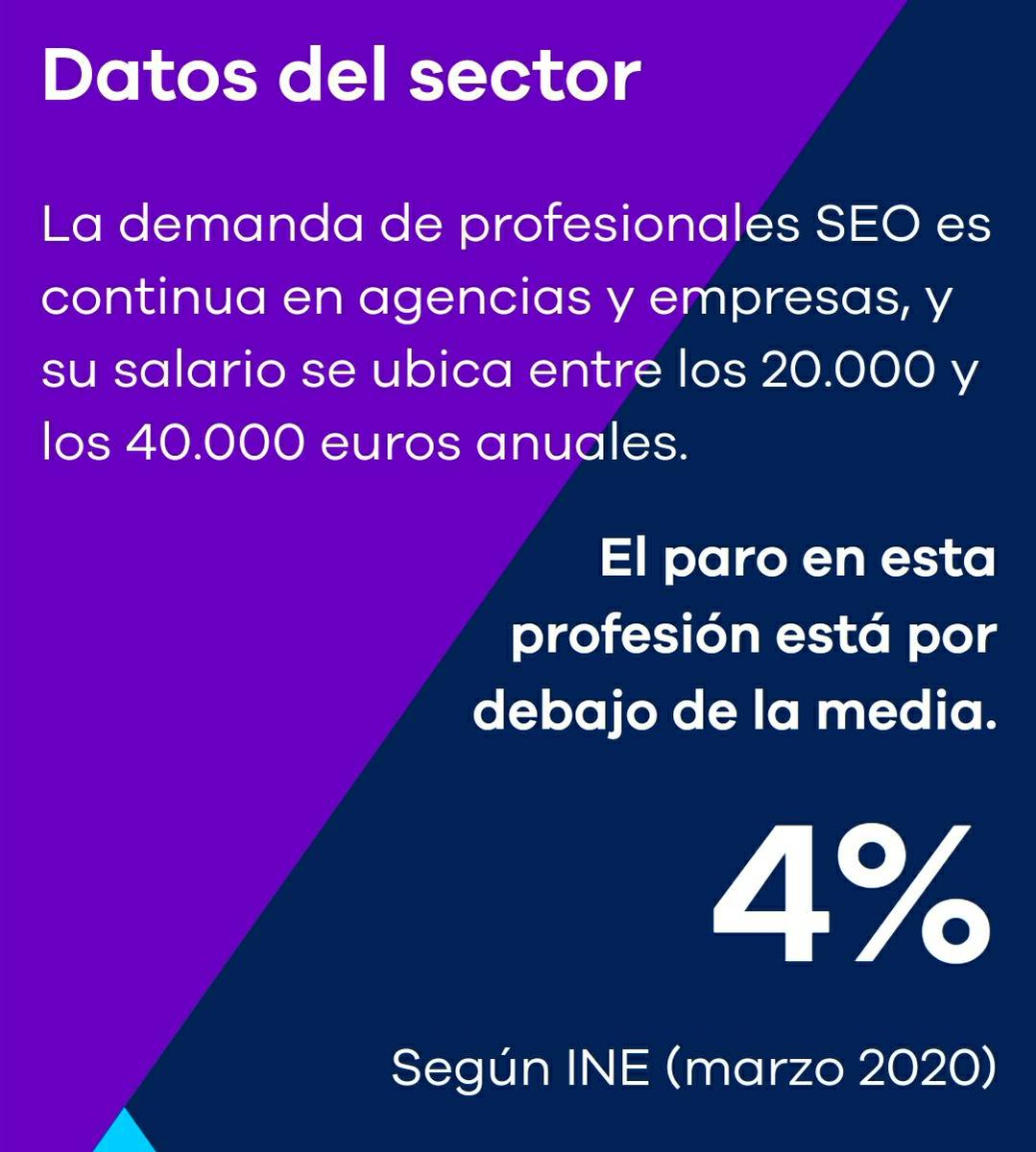 Si buscas trabajar, no te vayas de fin de semana sin valorar esta formación con tasa de paro del 4% (aunque yo diría que es menos) Hazte #SEO Profesional con ow.ly/pKR330r85BC