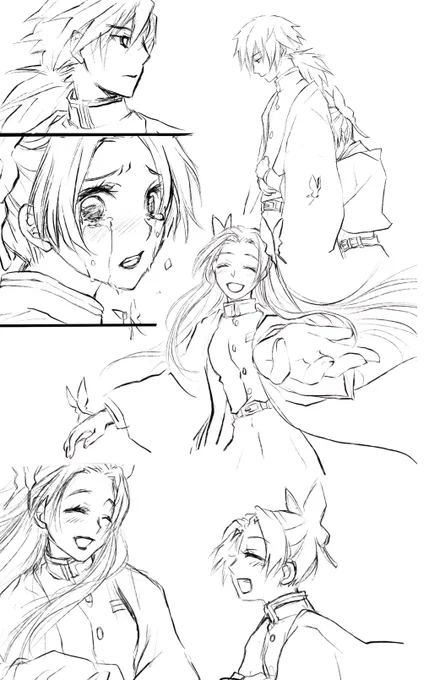 エロと同時進行のため全く進まない真面目なぎゆしの漫画の数カットだけ置いてみます(これで満足して描かなくなるやつ) 