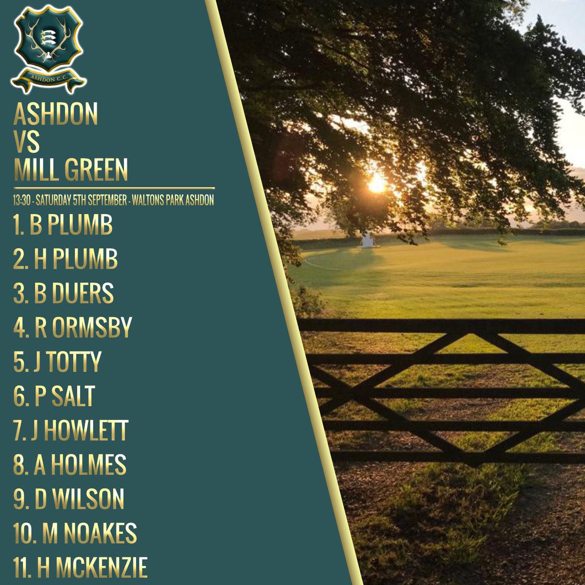 Last league game of the season and it’s at home. Let’s finish with a win! #ashdon #villagecricket