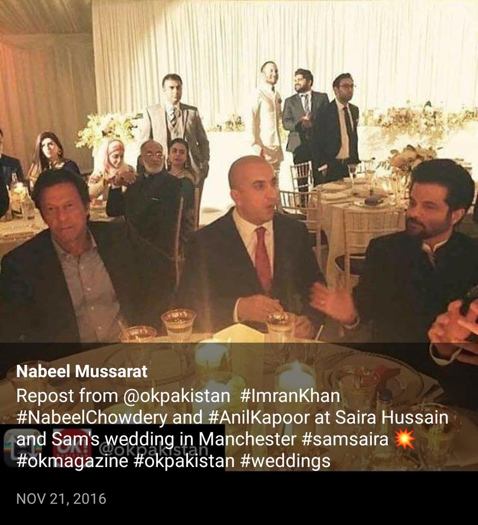 Anil Kapoor n family sharing stage with Imran Khan and enjoying holidays with Pak ISI friends.Anil Kapoor, Hrithik Roshan, Sunil Shetty, Karan Johar, Ranveer Singh attended wedding of Aneel Mussarat's daughter where Imran Khan was present too. @MrsGandhi  @kishanreddybjp