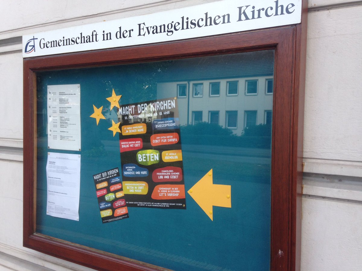 ndk_elmshorn's tweet photo. Nächstes Wochenende ist es soweit: die #NachtderKirchen findet zum 14. Mal ab 18:00 Uhr in den verschiedenen Kirchen &amp; Gemeinden in #Elmshorn statt 
https://t.co/du3fKb1KsZ
#Beten
#ndke20 https://t.co/E4Y4OEbgJI