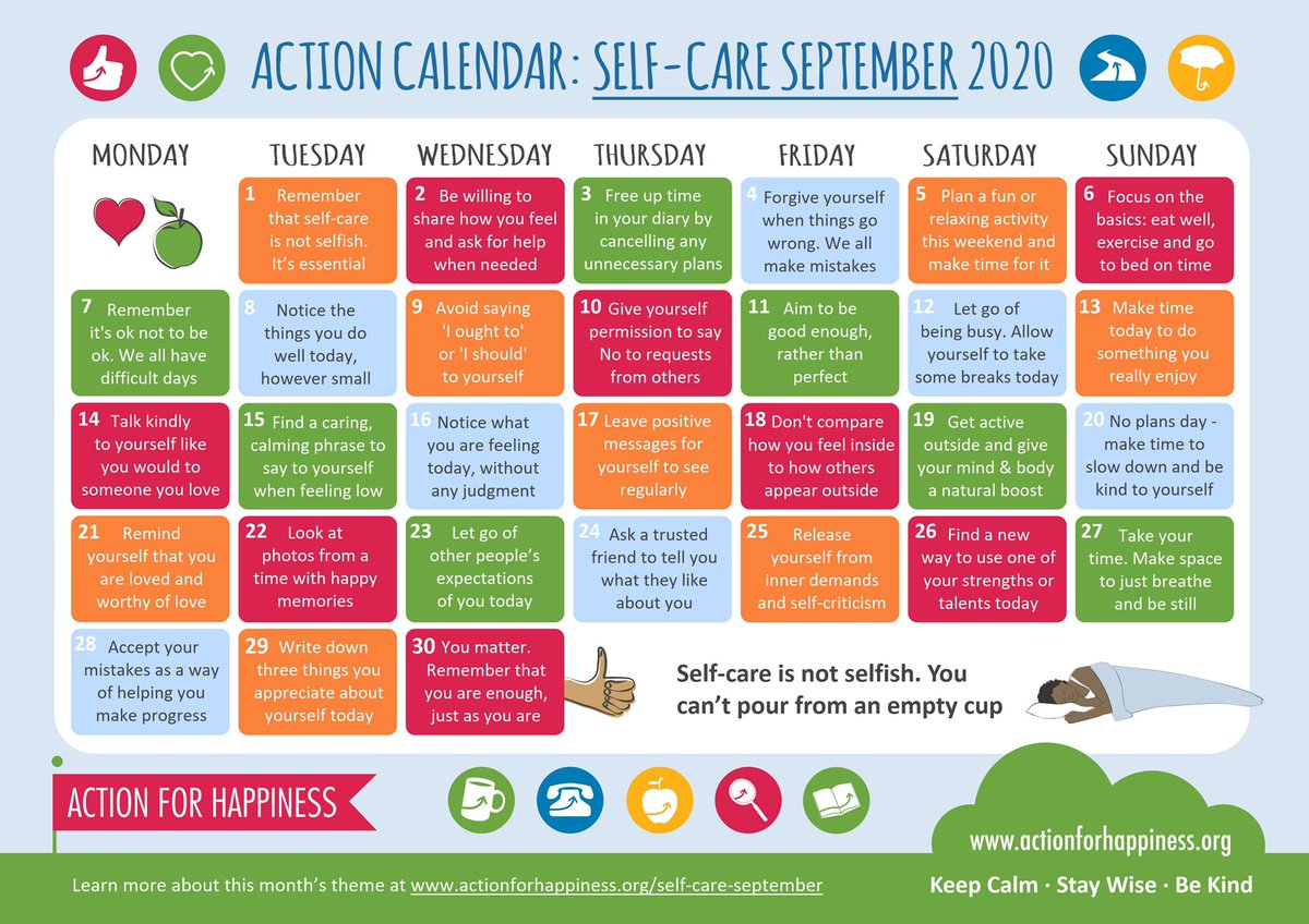 actionhappiness's tweet photo. Self-Care September - Day 4: Forgive yourself when things go wrong. We all make mistakes https://t.co/oB2zIQ2bZe #SelfCareSeptember https://t.co/veb7ZEkX6e