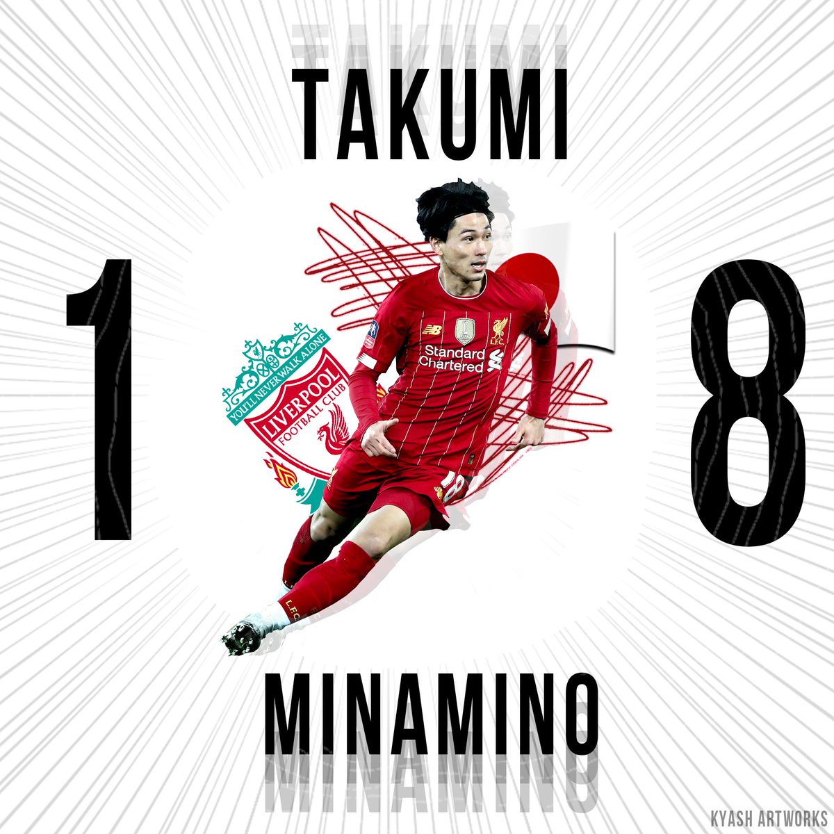 KharoteYashh's tweet photo. 🇯🇵 Takumi Minamino Artwork 🇯🇵

#liverpool #takumi #minamino #japan #salah #taki18 #tm18 #lfc #LiverpoolFC https://t.co/uxe6bzD6u3