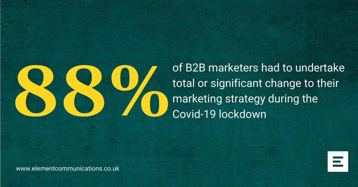 Our 2020 Vision Report has demonstrated the massive impact the Covid-19 lockdown had on B2B marketers.

To find out how they responded, view the full report here: elementcommunications.co.uk/2020-vision-re…

#AuthenticCommunications #pr #B2B