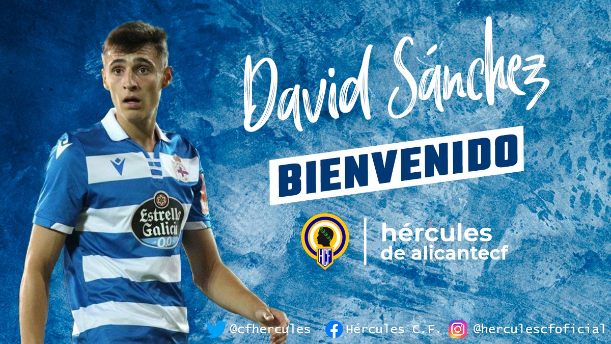 cfhercules's tweet photo. 💥 OFICIAL | David Sánchez es nuevo jugador del #HérculesCF.

🙌 El joven centrocampista ha debutado esta temporada en Segunda División.

🔝 Polivalencia y gran visión de juego para la plantilla de David Cubillo.

🔗 https://t.co/sKzN0XVDTE

#MachoHércules #NuevaCulturaDeClub https://t.co/3NRPFR3RB2