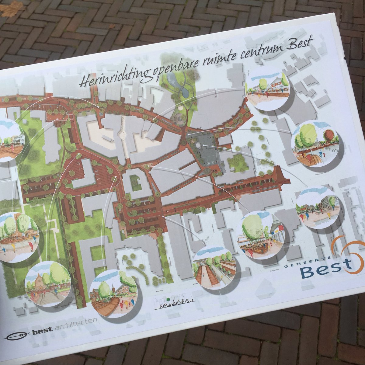 MartijnvDijck's tweet photo. Geslaagd rondje @BestCentrum met collega’s team PUBB (Projecten, Uitvoering, Beleid en Beheer) van @GemSonenBreugel. Over het gedachtegoed van #placemaking, versterken van de aanwezige potentie en het verlengen van de verblijfsduur. #openbareruimte #groen #bomen #fonteinen https://t.co/g78iPfq2NK