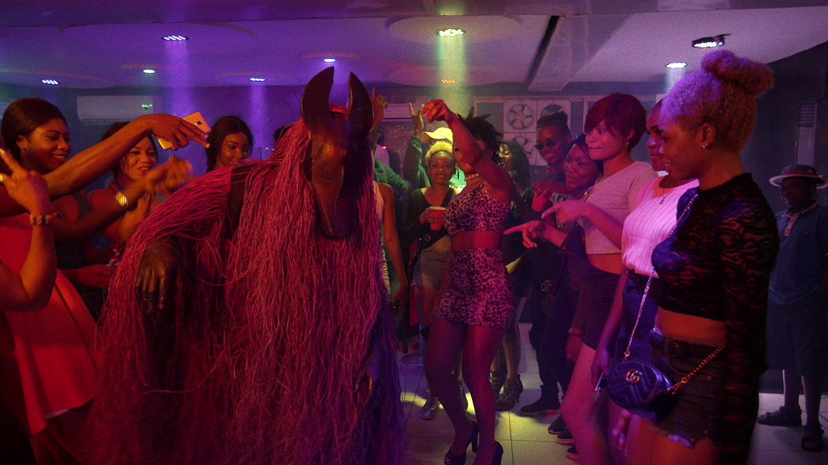NetflixNaija's tweet photo. Go to bed a security guard, wake up a masquerade possessed by the spirit of your ancestors. The Lost Okoroshi is now streaming 🎥👹 https://t.co/1cWkdO201y